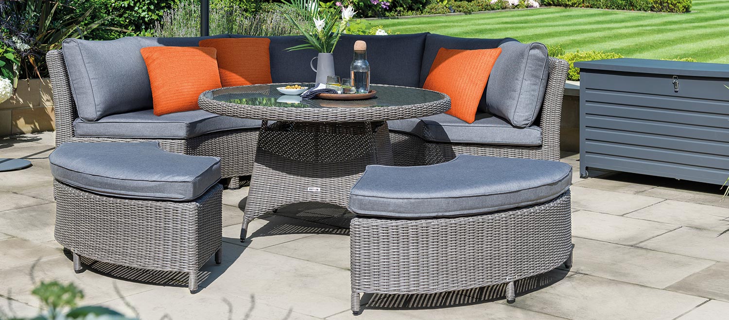 Palma Round Set Casual Dining Garden Furniture Kettler Official Site - Rattan Patio Dining Set Round