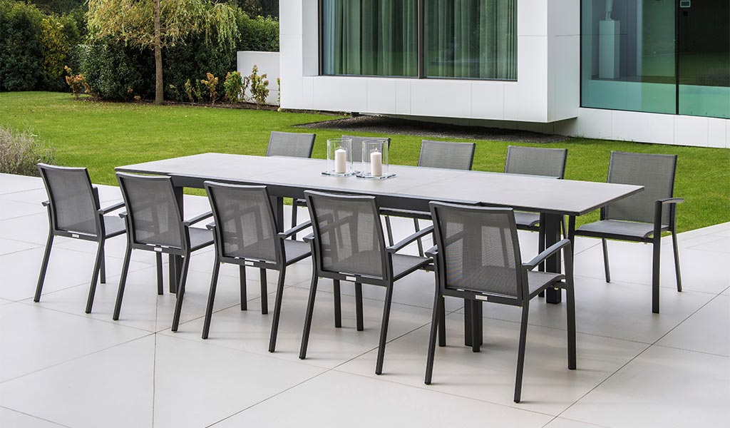 Livorno Ceramic Extending Dining Table, Outdoor Extending Table Uk