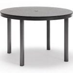 110cm wide round table with granite effect finish from KETTLER's Metal Garden Furniture range on a white background