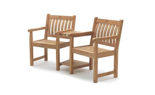 RHS Wisley Companion Set in Teak from KETTLER's RHS Wood range on a white background