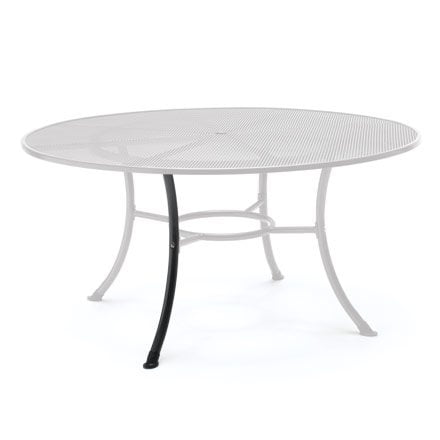 Leg of the 150cm Round mesh table on a white backround.