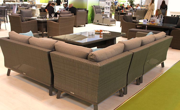Kettler Caleta Casual Dining Set on Solex exhibition stand