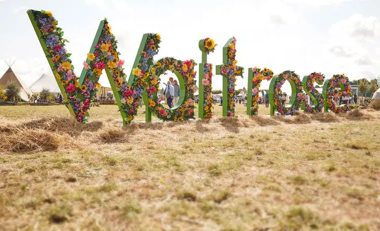 Waitrose Festival letters made from flowers