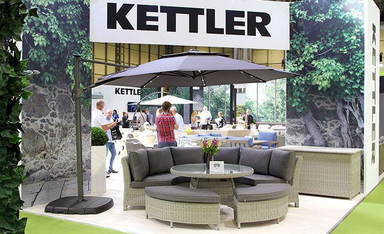Kettler displays 2019 garden furniture at Solex 2018.