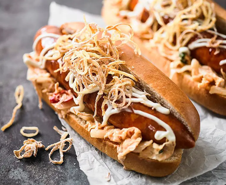closeup of hot-dog