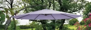 Close up of free arm parasol canopy