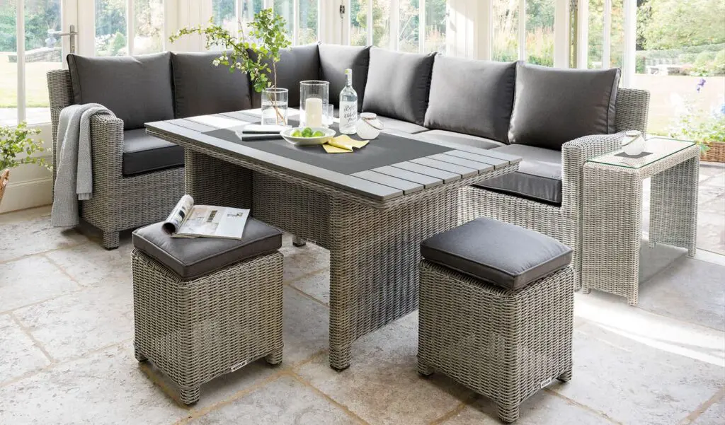 Palma casual dining set in sunny conservatory