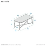 Dimension drawing lamode small coffee table