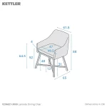 Dimension drawing lamode dining chair