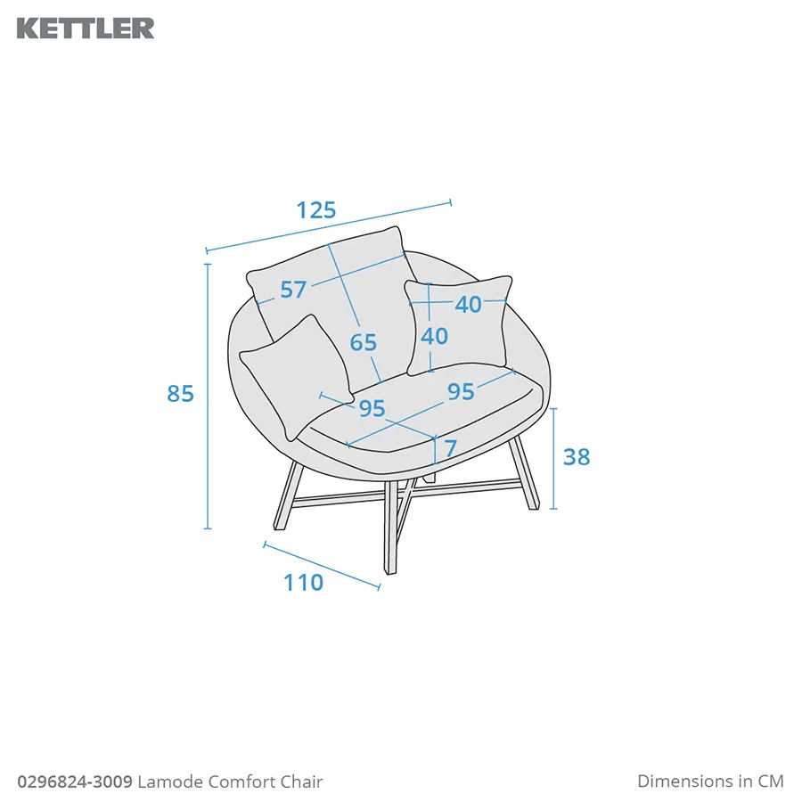 Dimension drawing lamode comfort chair