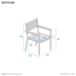 Dimension drawing elba dining chair
