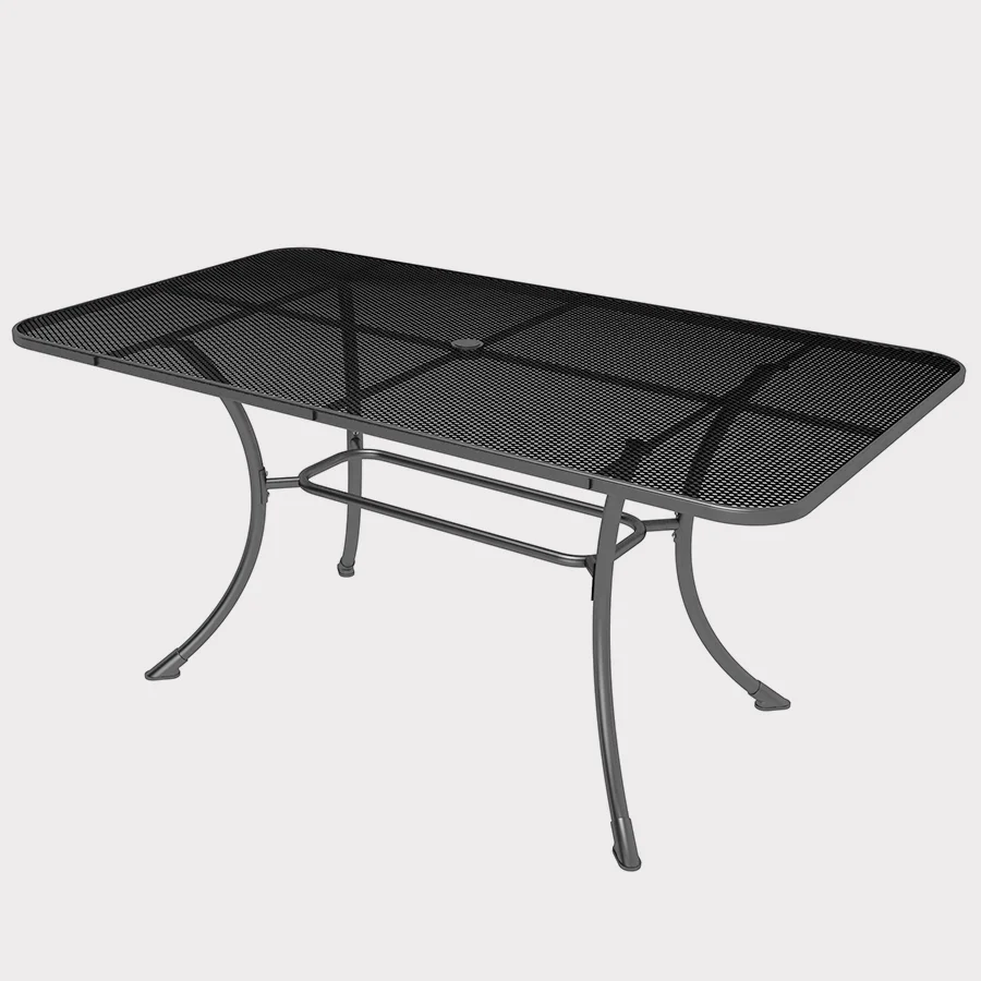 160x90cm mesh table on white background