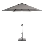 2.5m wind up parasol in taupe on white background