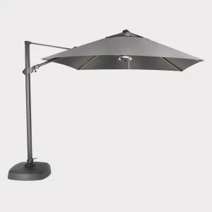 3.0m Square Free Arm Parasol with LED Lights & Wireless Speaker