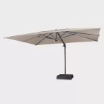 4x3m free arm parasol with wireless speaker in stone on white background