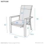 Dimension drawing surf active lounge armchair