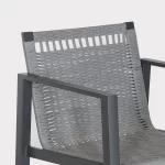 Larno lounge chair detail on a plain white background