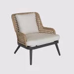 Boho lounge chair on a white background