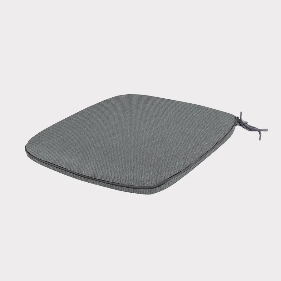 Cafe Roma seat pad in slate on white background