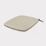 Cafe Roma seat pad in stone on white background
