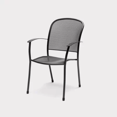 Caredo chair in classic metal mesh on a plain white background