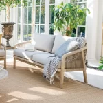 Cora rope 2 seat sofa in a conservatory setting
