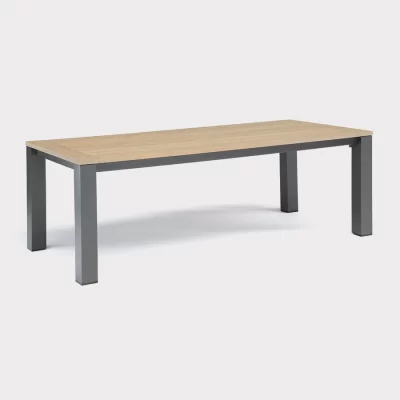 Elba dining table in grey on a plain white background