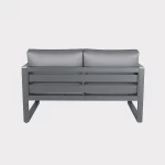 elba grand 2 seater sofa rear view in grey on a plain white background