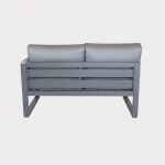 elba grande left and right hand sofa rear view in grey on a plain white background