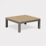 elba square coffee table in grey on a plain white background