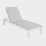 Elba lounger in white on a plain white background