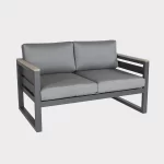 elba grand 2 seater sofa in grey on a plain white background
