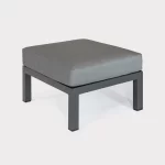 elba low lounge single foot stool in grey on a plain white background