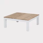 elba square coffee table in white on a plain white background