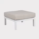 elba double footstool in white on a plain white background