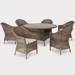 Harlow Carr 6 seat dining set on a plain white background