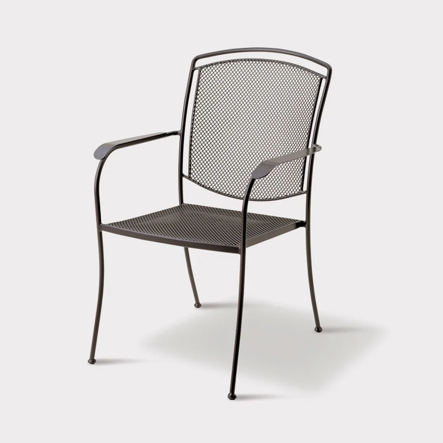 Henley armchair in iron grey on a plain white background