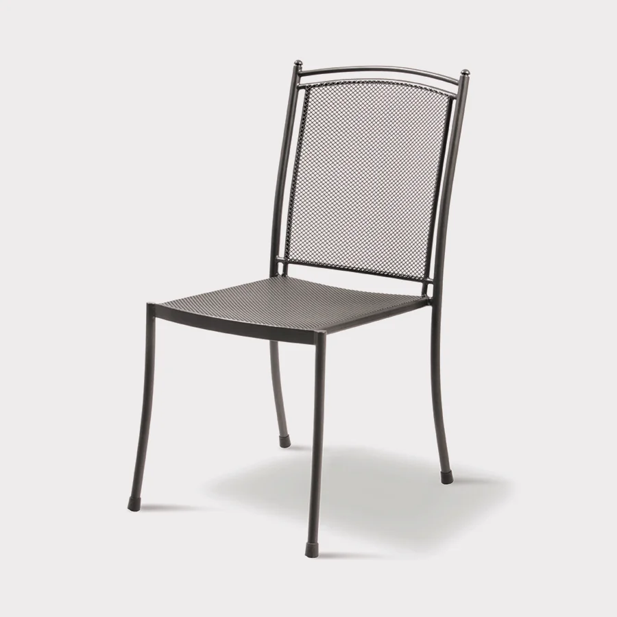 Henley side chair in iron grey on a plain white background
