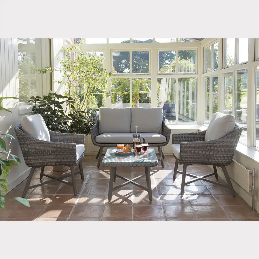 LaMode lounge set in conservatory in sunshine