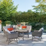 Lamode corner lounge set on a modern patio in the sunshine