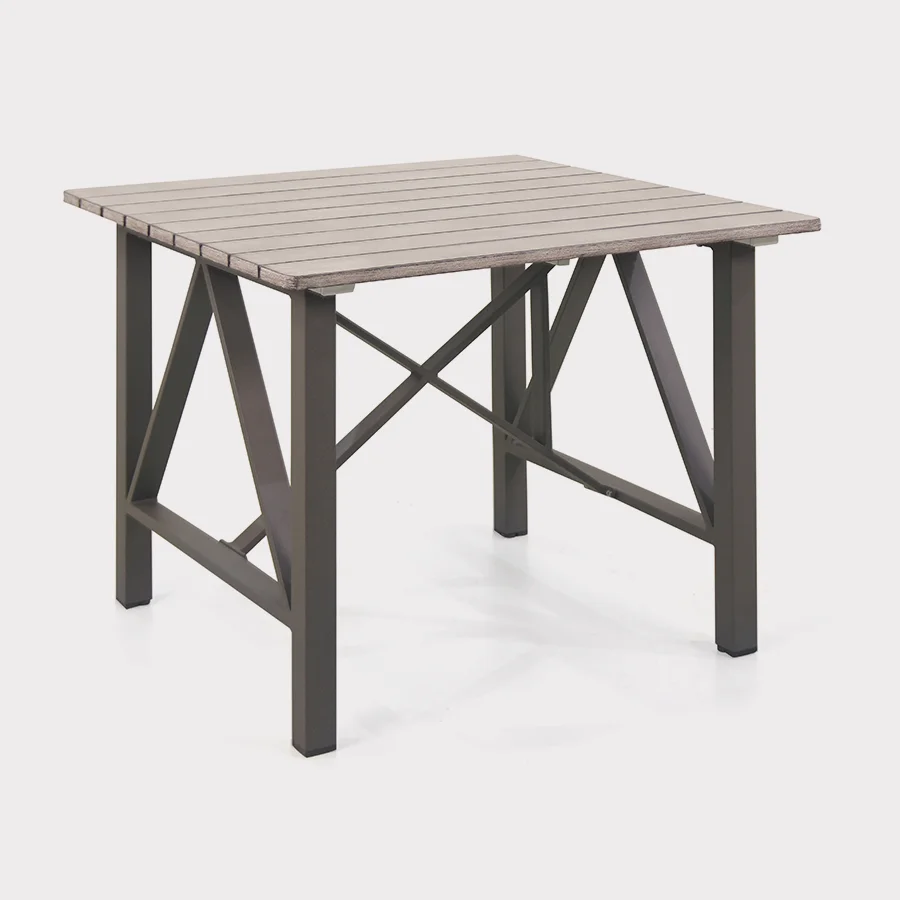 LaMode square dining table on white background