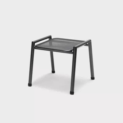 Novero foot stool / side table in iron grey on a plain white background