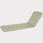 Novero sun lounger cushion in sage on white background