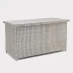 Palma wicker storage box for cushions iin white wash