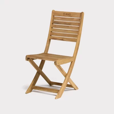 RHS Chelsea folding bistro chair on a plain white background