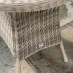 RHS Harlow Carr bistro table detail of wicker