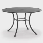 135cm round mesh table on white background