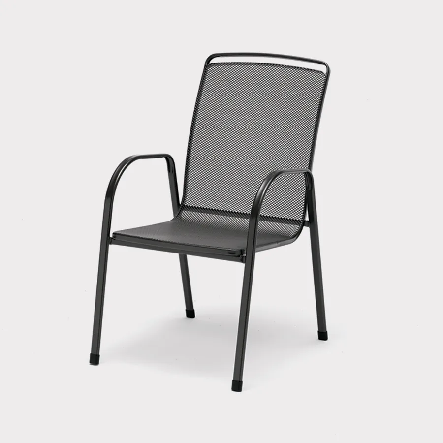 savita metal armchair on light grey background