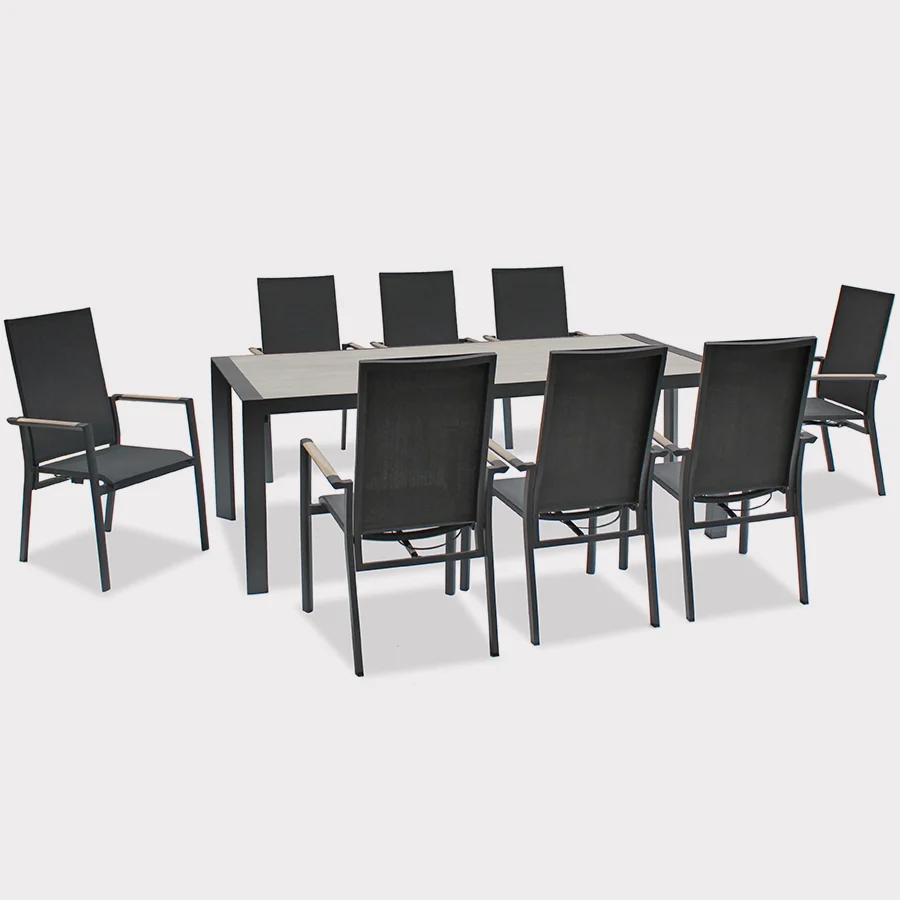 Surf Active 8 seater dining set on white background