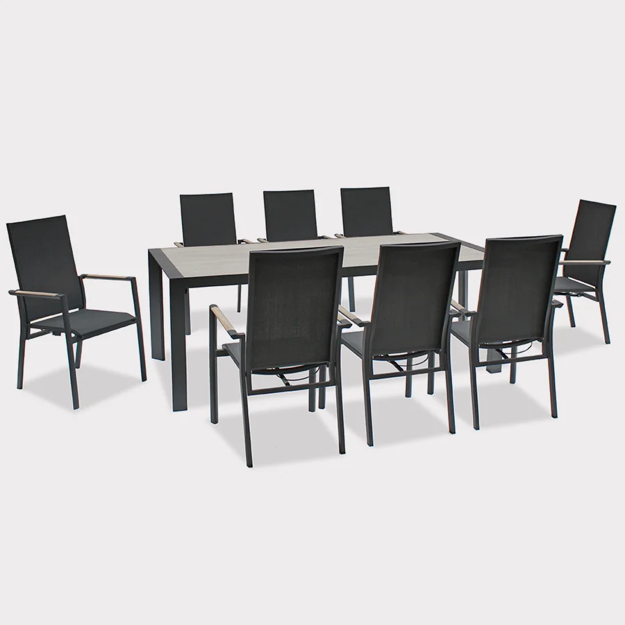 Surf Active 8 seat dining set on white background